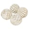 4" Distressed White Ceramic Country Orb Vase Filler Set